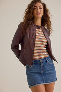 Ella Leather Jacket Detail 6 - Altar'd State