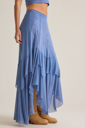 Carlin Ruffle Maxi Skirt - Altar'd State - 