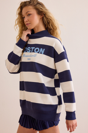 Boston Classic Stripe Mockneck - Altar'd State - 
