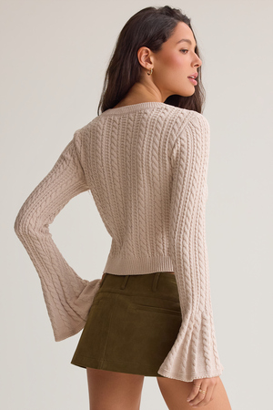 Linda Flare Sleeve Sweater - Altar'd State - 