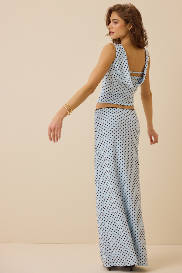 Priscilla Polka Dot Maxi Skirt Detail 6 - Altar'd State