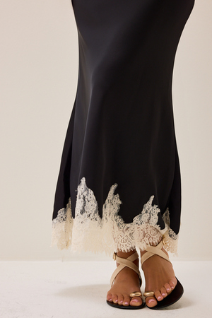Jessica Satin Midi Skirt - Altar'd State