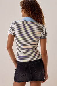 Erina Striped Henley Top Detail 4 - Altar'd State