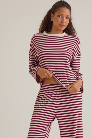 Cate Striped Crewneck Top - Altar'd State