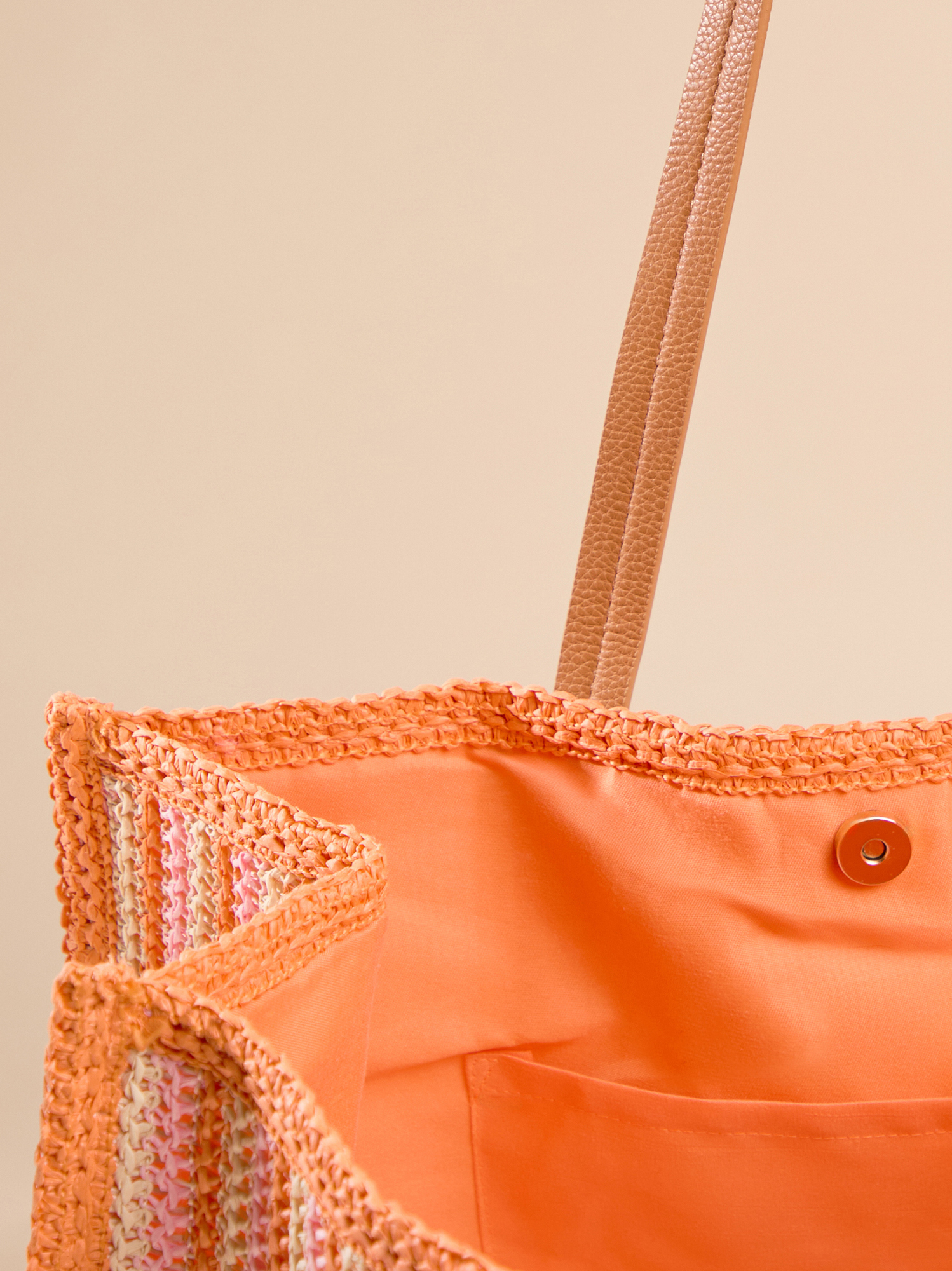 Sunkissed Stripe Tote in Orange Multi | Altar'd State