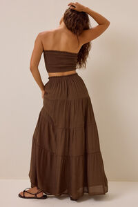 Tate Tiered Flowy Maxi Skirt Detail 4 - Altar'd State