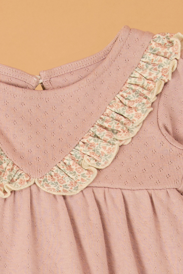 Kate Floral Pointelle Dress Detail 3 - Altar'd State