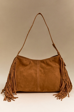 Jo Fringe Suede Shoulder Bag - Altar'd State - 