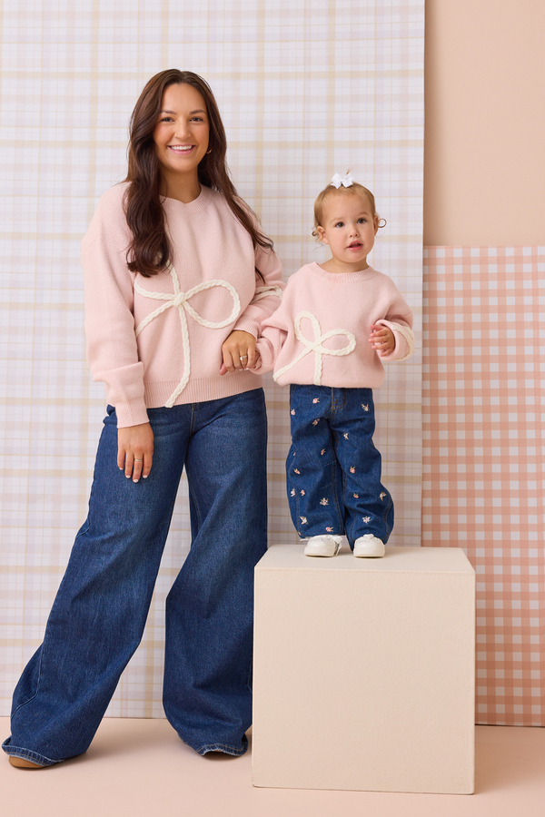 Briar Braided Bow Mama Sweater - Altar'd State