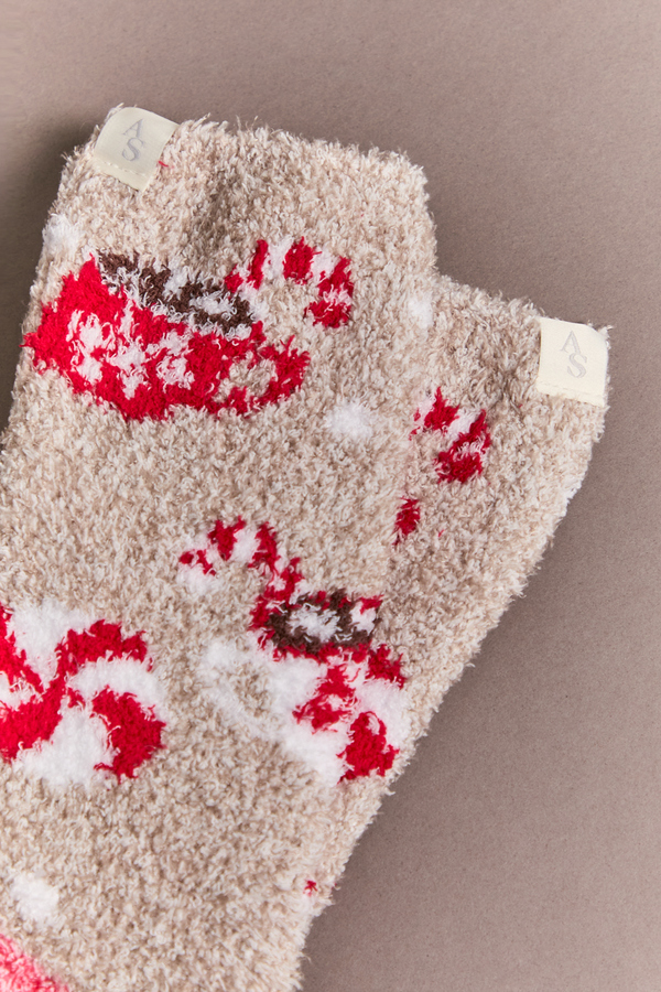 Peppermint Hot Cocoa Socks Detail 2 - Altar'd State