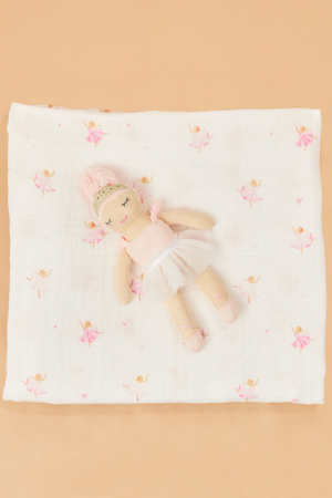 Ballerina Swaddle & Rattle Set by Mud Pie - Altar'd State - 