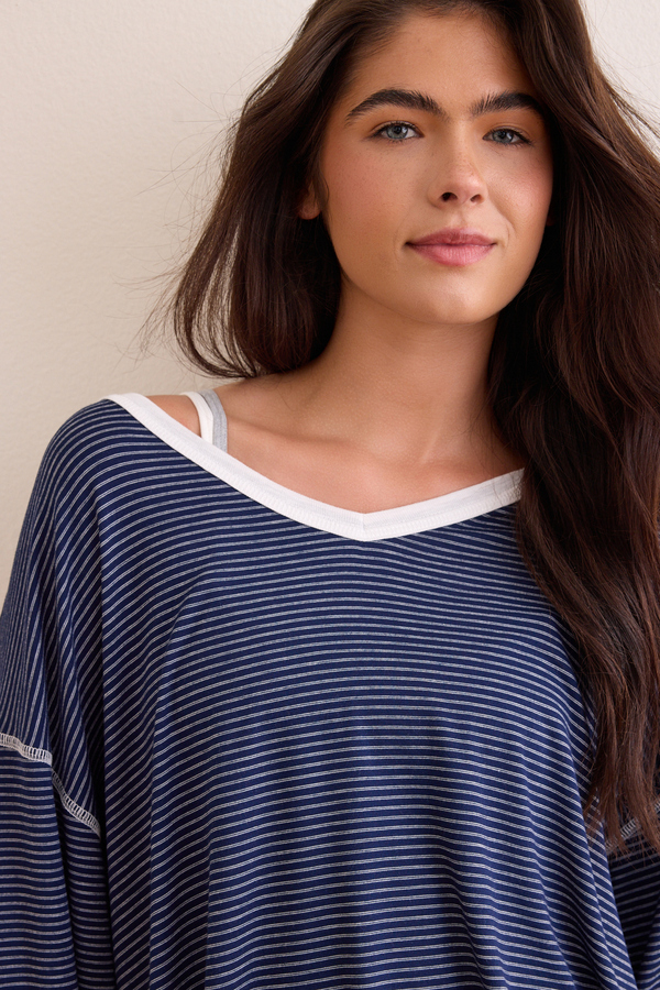 On The Move Stripe Long Sleeve Detail 3 - Altar'd State