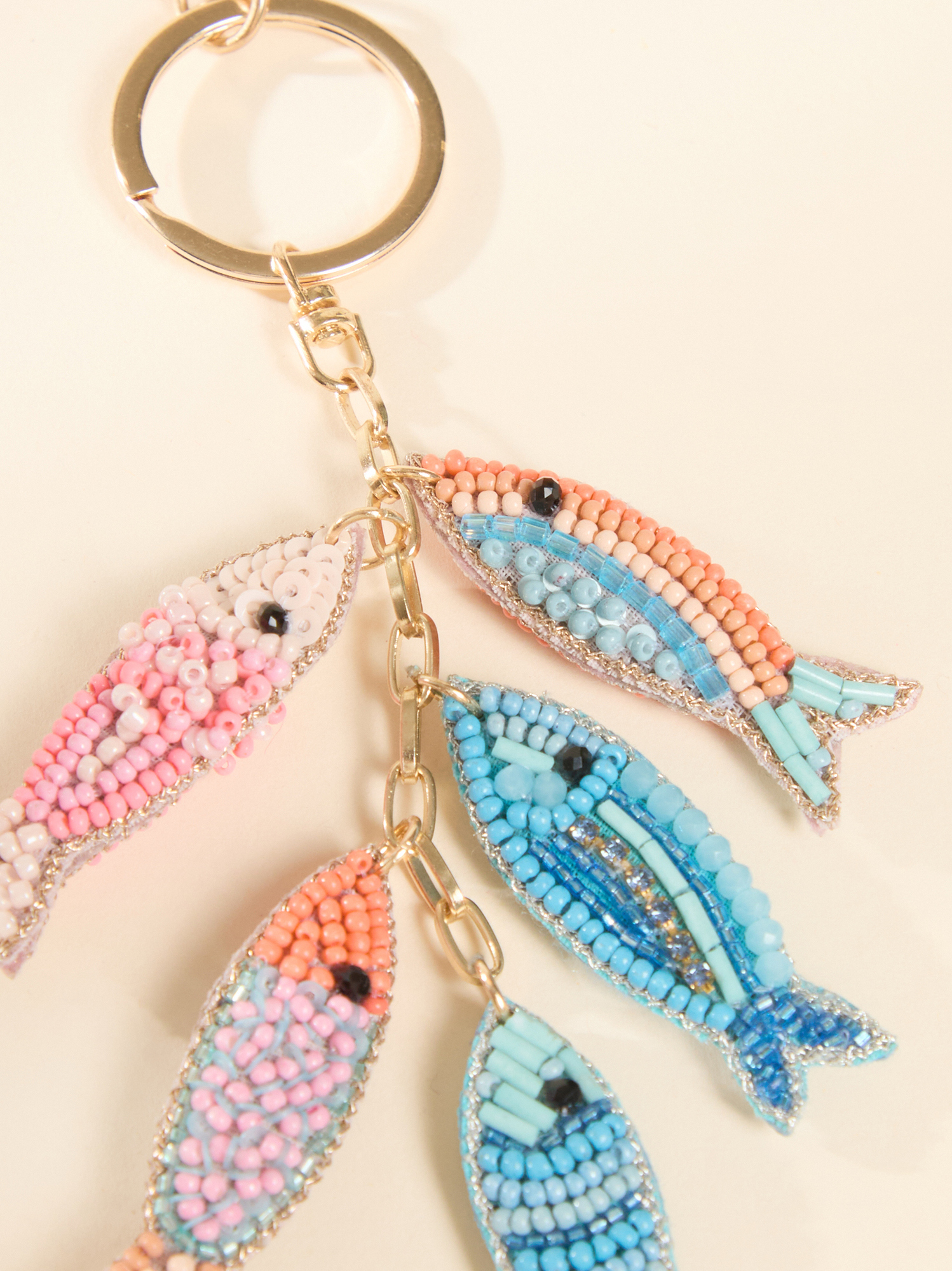 Beaded Sardine Key Chain in Multi | Altar'd State
