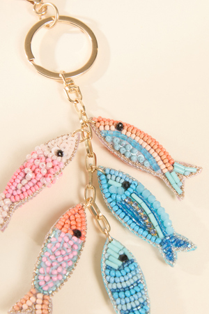 Beaded Sardine Key Chain - Altar'd State - 