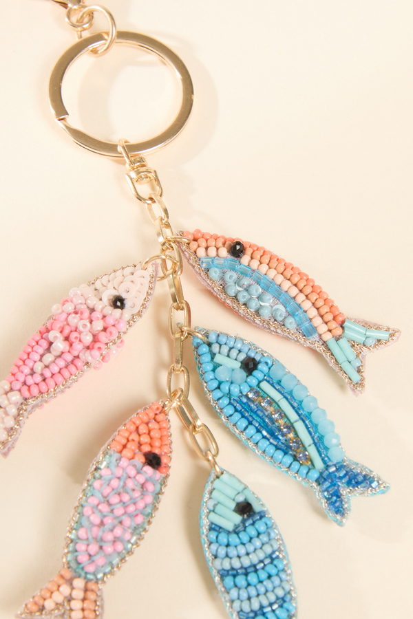 Beaded Sardine Key Chain Detail 3 - Altar'd State