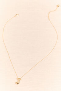 18K Gold J Bubble Monogram Necklace Detail 2 - Altar'd State