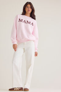Penelope Polka Dot Mama Sweatshirt Detail 3 - Altar'd State