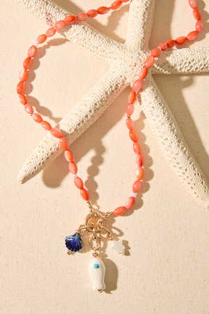 Enamel Fish Beaded Necklace - Altar'd State - 