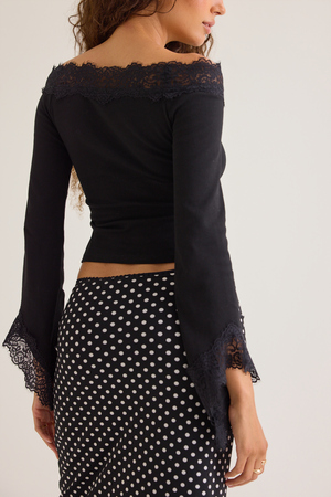 Reagan Lace Long Sleeve Top - Altar'd State - 