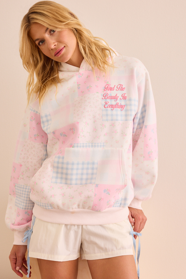 Find The Beauty Patchwork Hoodie Detail 2 - Altar'd State
