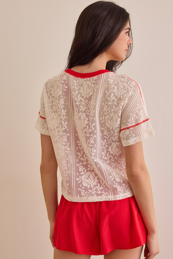 Movement Lace Tee Detail 5 - Altar'd State