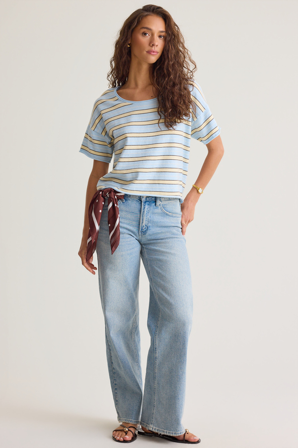Dylane Striped Knit Tee - Altar'd State