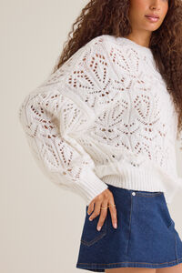 Fia Oversized Pointelle Crew Detail 4 - Altar'd State