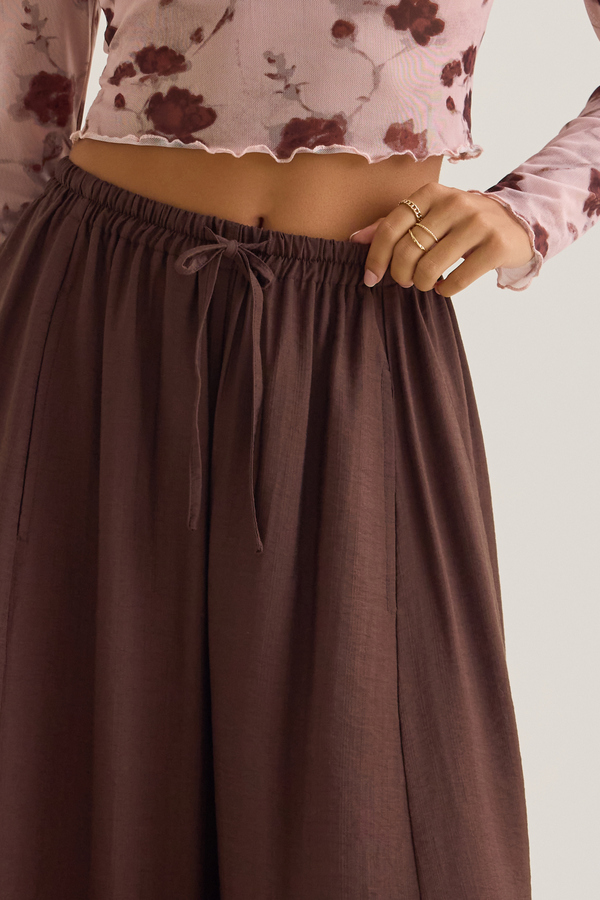 Chloe Lace Trim Pants Detail 2 - Altar'd State