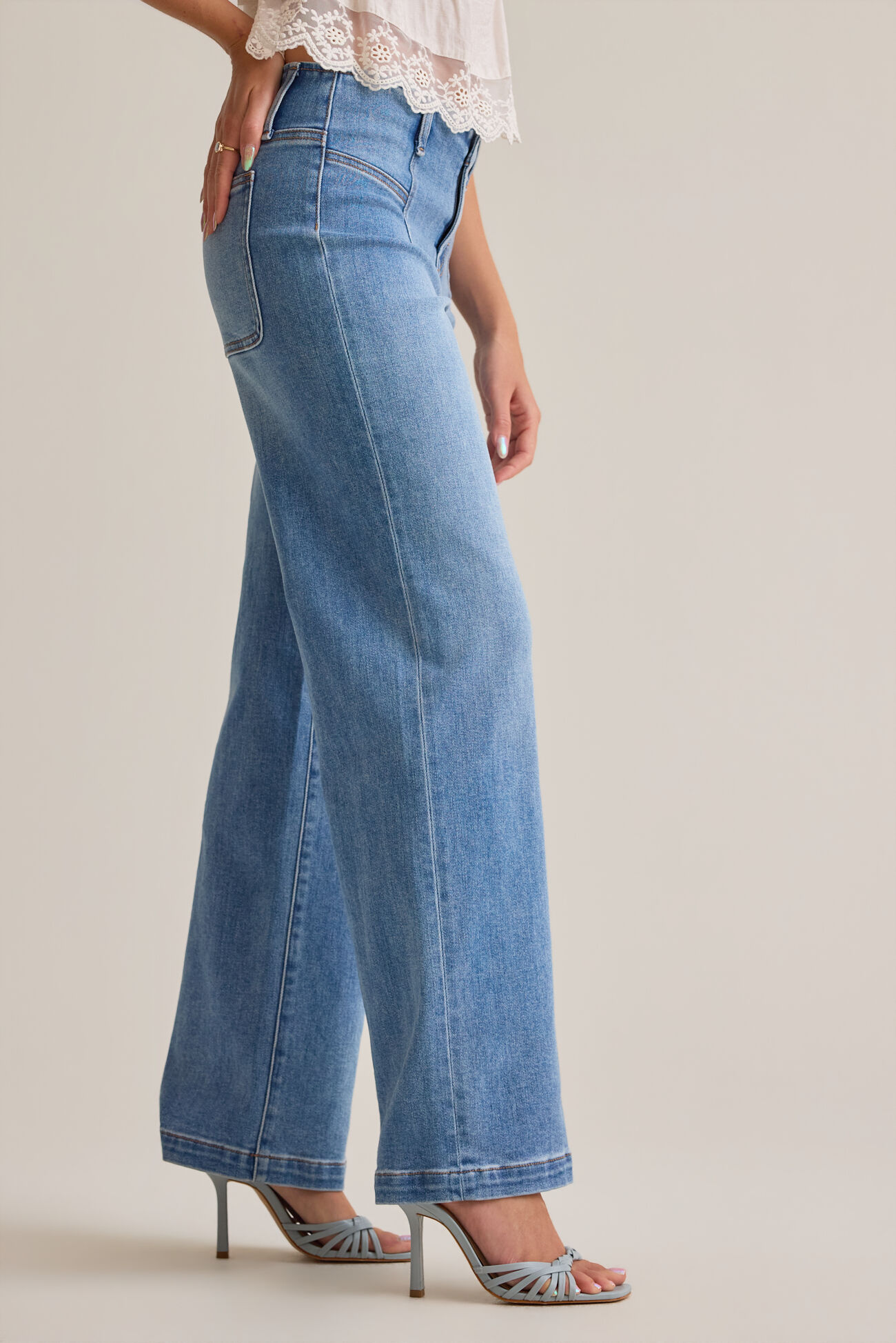 Lennie High Rise Seam Jeans