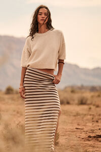 Lou Stripe Maxi Skirt - Altar'd State