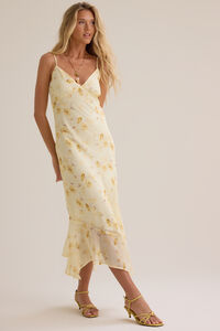 altar'd state maxi dress Sola in White & Sage The tiered skirt floats with movement Elsa Floral Maxi Dress in