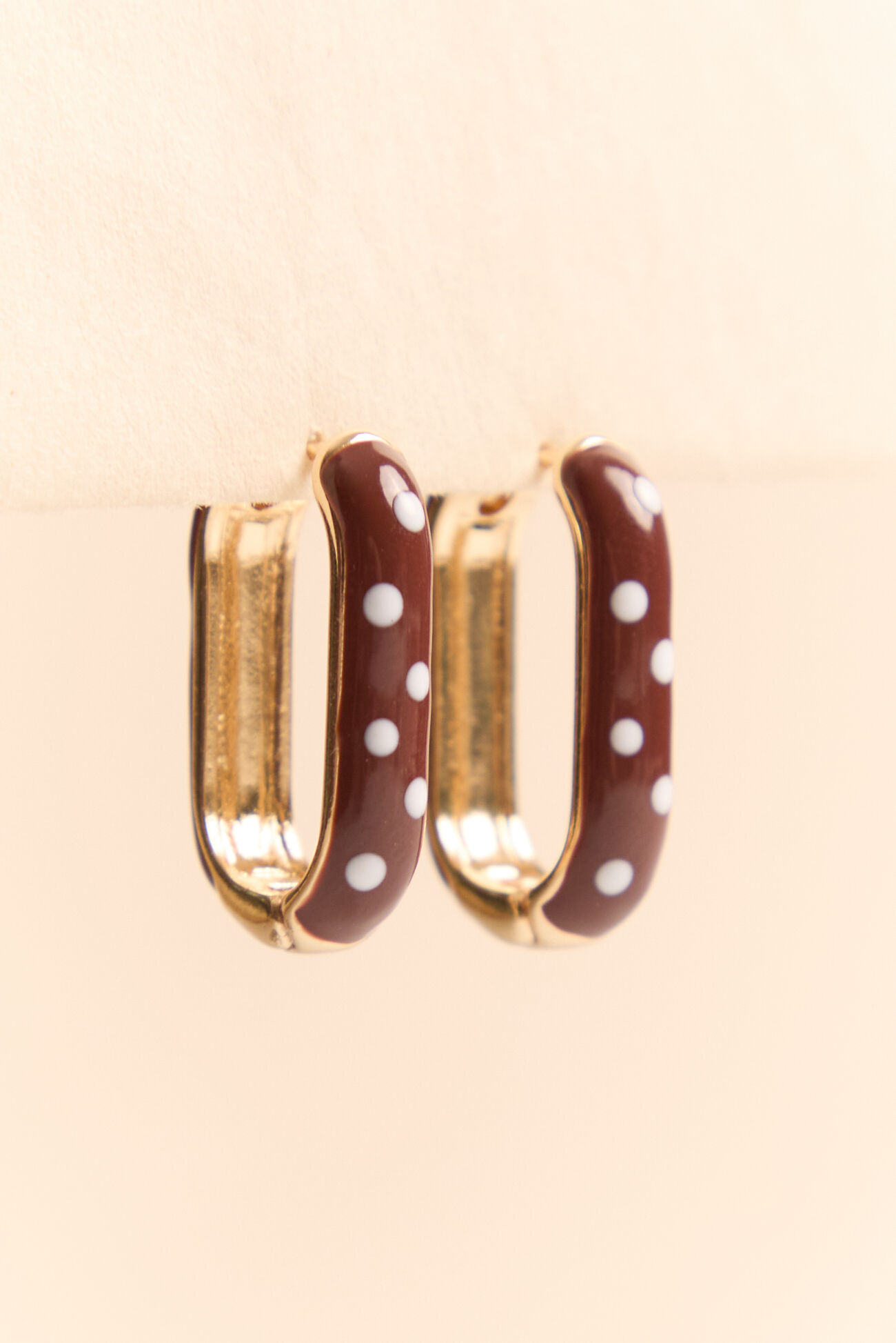 Polka Dot Oval Hoop