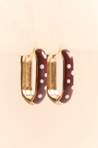 Polka Dot Oval Hoop - Altar'd State
