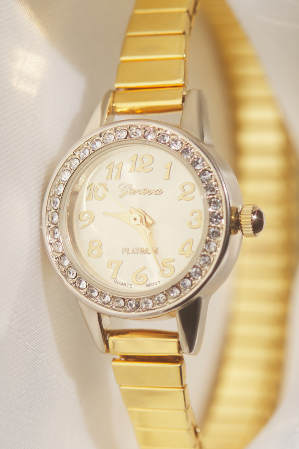 Crystal Stretch Watch in Gold | Altar display picture 1
