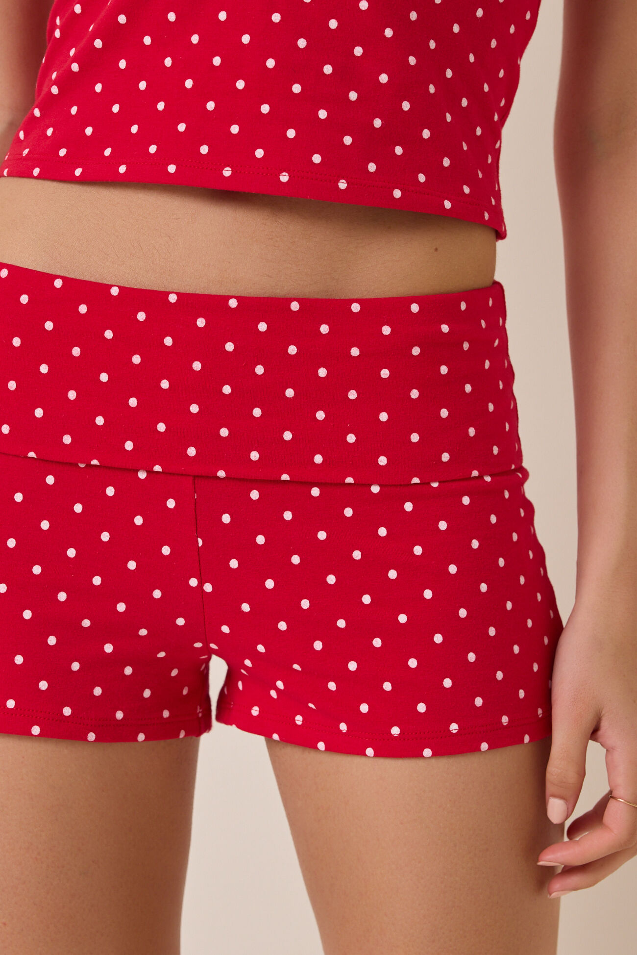 Ardyn Foldover Polka Dot Shorts
