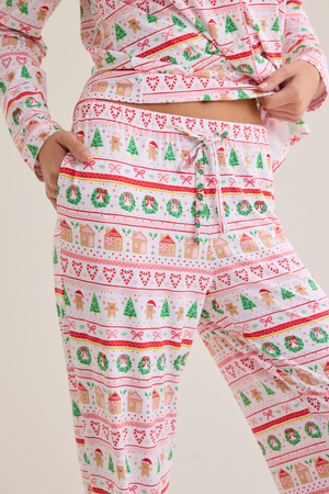 Mama Gingerbread Fair Isle Long Sleeve Lounge Set - Altar'd State - 