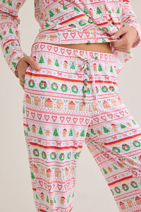 Mama Gingerbread Fair Isle Long Sleeve Lounge Set Detail 3 - Altar'd State