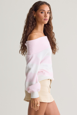 Nevaeh Off The Shoulder Sweater - Altar'd State - 
