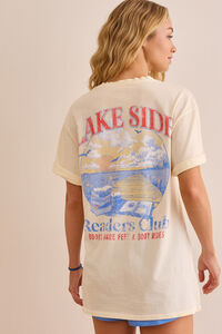 Lake Side Readers Oversized Graphic Tee Detail 5 - Altar'd State