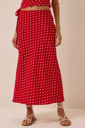 Jaycee Dot Midi Skirt - Altar'd State