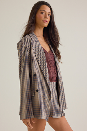 Betty Plaid Blazer - Altar'd State - 