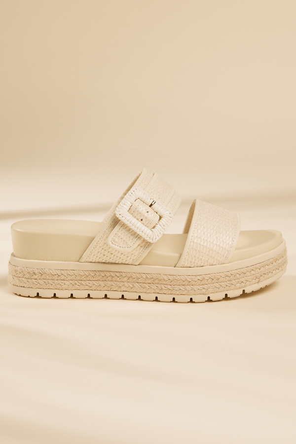 Raya Rafia Platform Sandals Detail 3 - Altar'd State