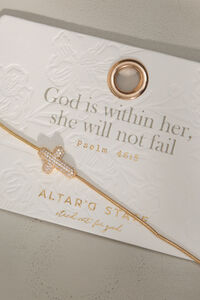 Bubble Cross Charm Bracelet Detail 2 - Altar'd State