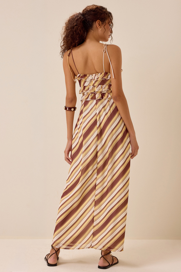 Tessa Ruffled Maxi Dress Detail 5 - Altar'd State
