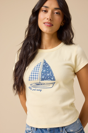 Let's Sail Away Baby Tee - Altar'd State - 