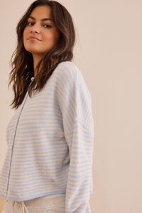 Reformer Striped Cardigan Detail 2 - Altar'd State