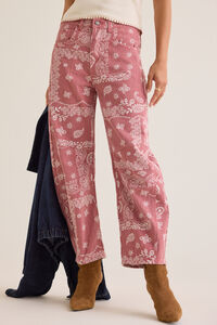 Kerstin High Rise Bandana Barrel Pants Detail 3 - Altar'd State