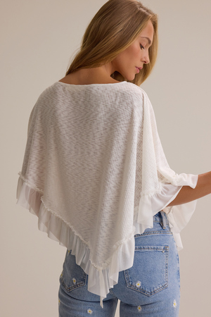 Sloane Asymmetrical Ruffle Poncho - Altar'd State