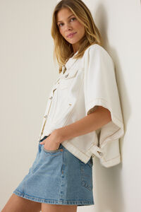 Emy Denim Cape Jacket Detail 5 - Altar'd State