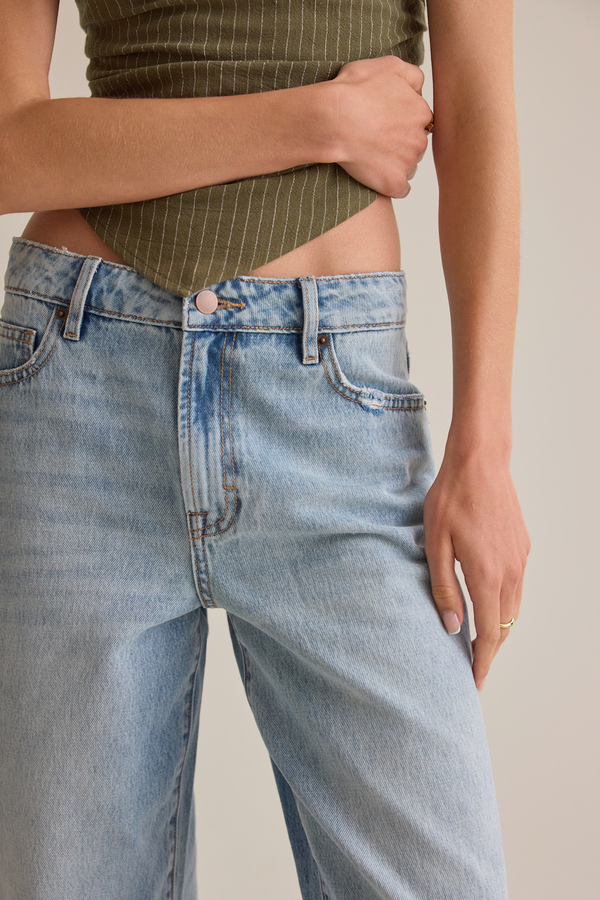Augusta High Rise Roll Cuff Jeans Detail 2 - Altar'd State
